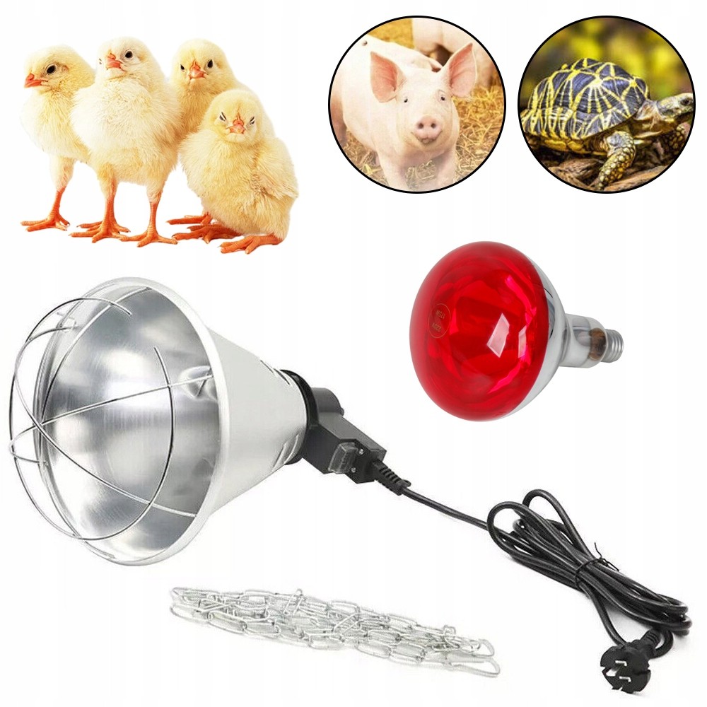 VYKUROVACIA LAMPA NA PESTOVANIE, PRE DOMÁCE ZVIERATÁ, OHRIEVAČ DO KURČATÍ